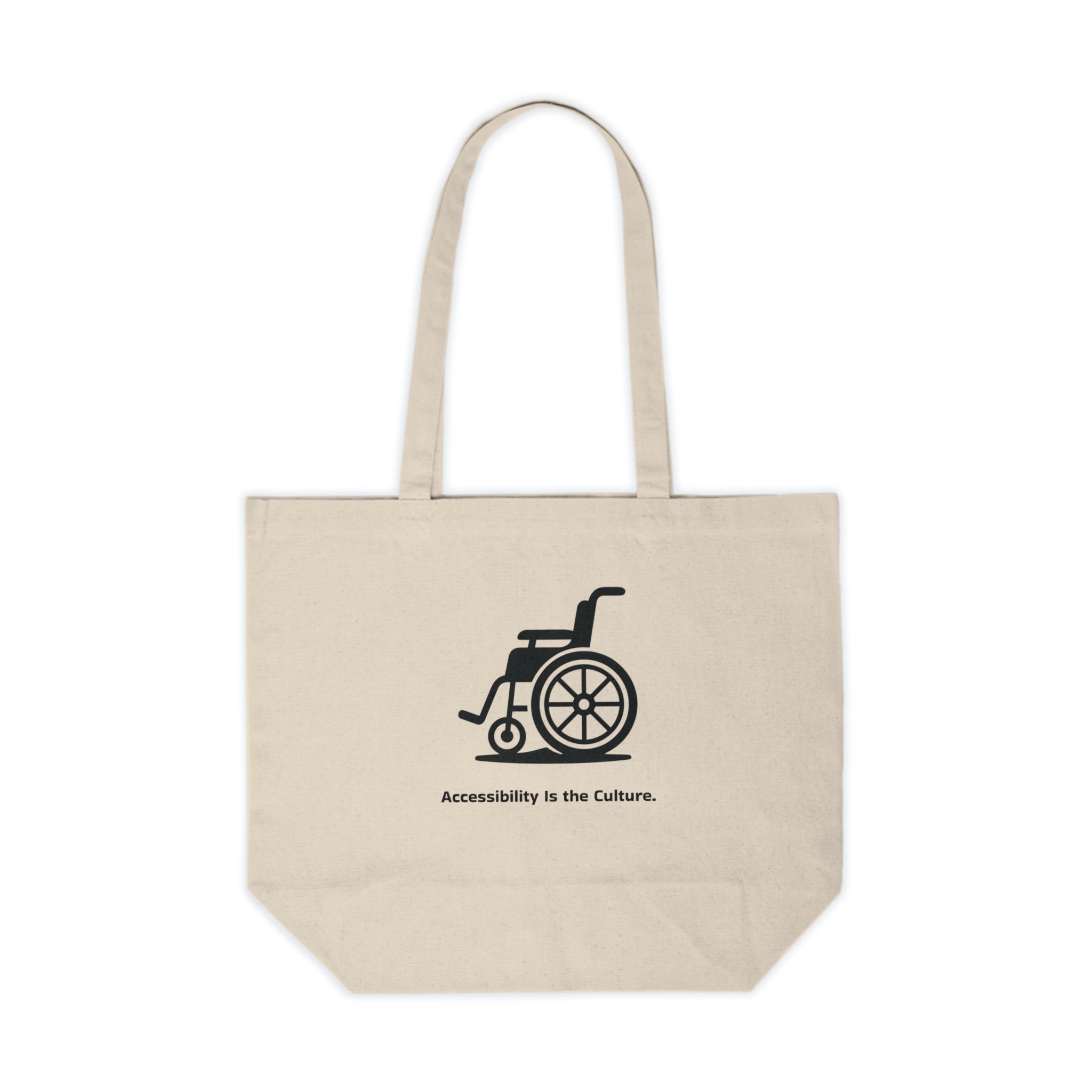 Canvas Tote — "Accessibility Is the Culture" Wheelchair Icon Eco Shopping Bag