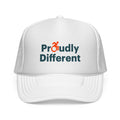 Proudly Different Trucker Cap — Embroidered Adaptive Symbol Mesh Hat