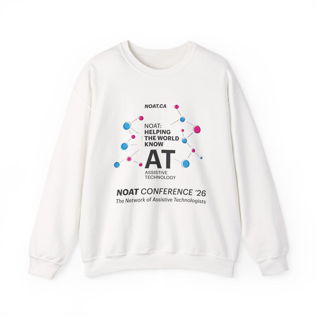 NOAT Conference '26 Assistive Technology Crewneck Sweatshirt  — "Helping the World Know AT"