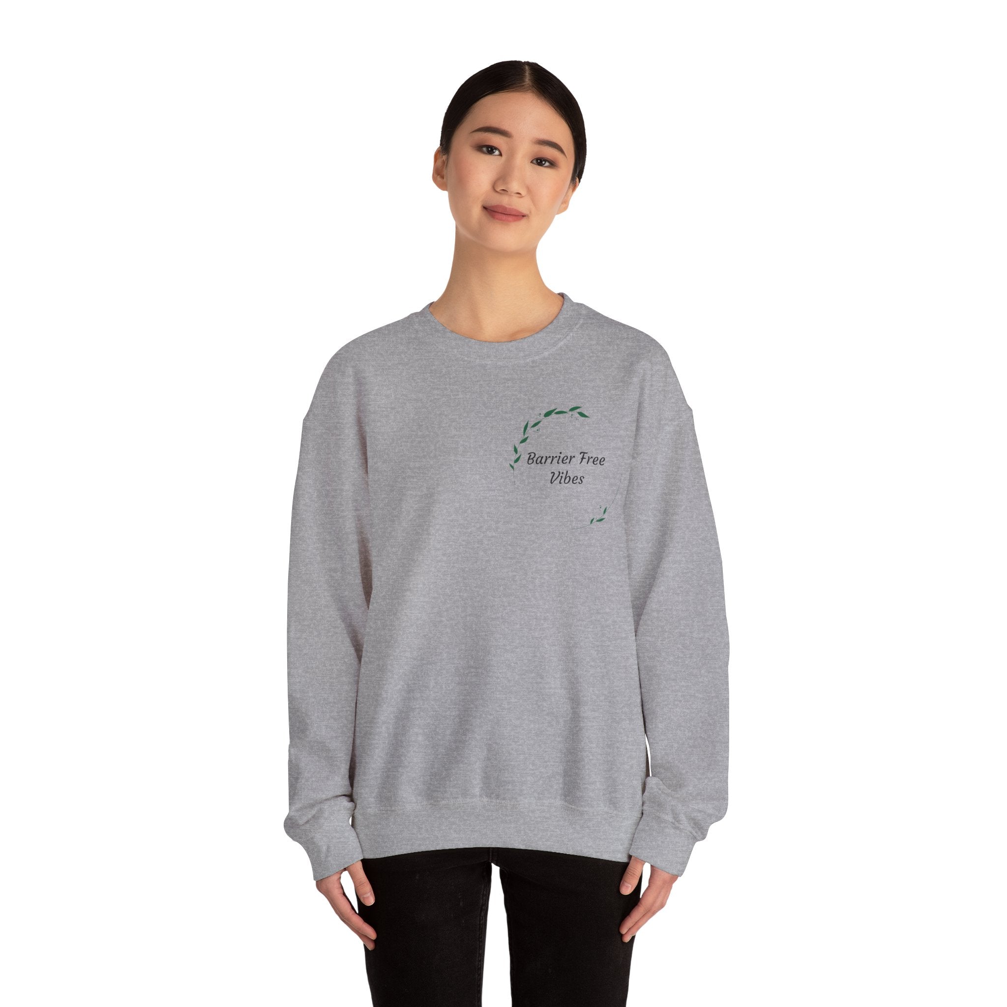 Barrier Tree Wellness Crewneck Sweatshirt — Minimal Botanical Logo Pullover