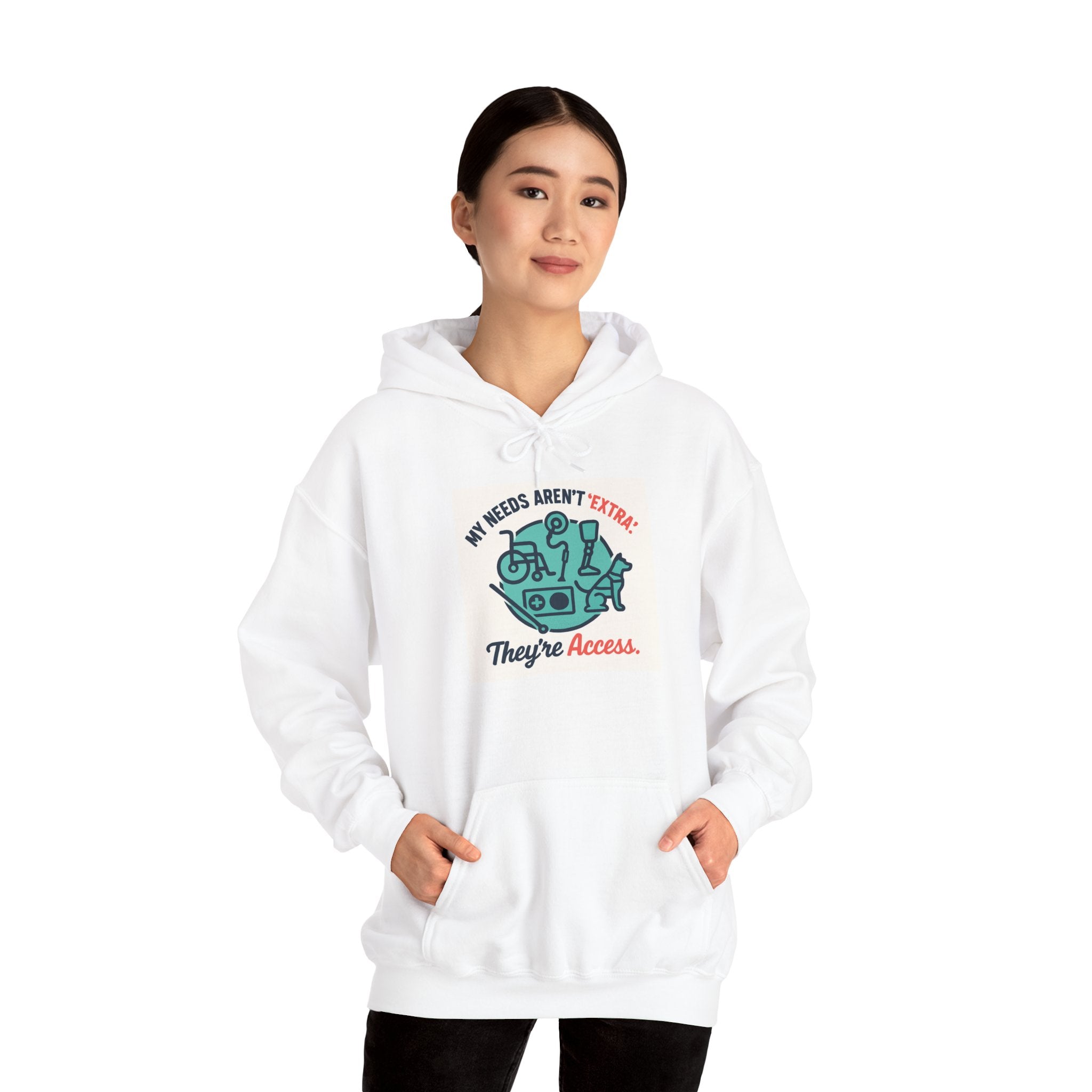 Access, Not Extra Hoodie — Disability Awareness Graphic Sweatshirt