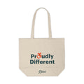 Proudly Different Canvas Tote Bag — Inclusive Disability Pride Reusable Shopping Tote