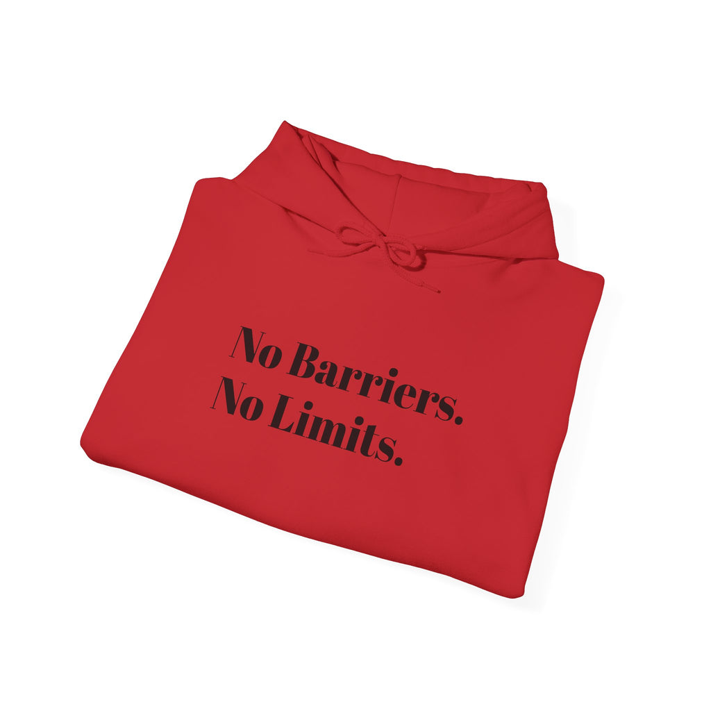 No Barriers. No Limits. Hoodie - Motivational Minimalist White Pullover