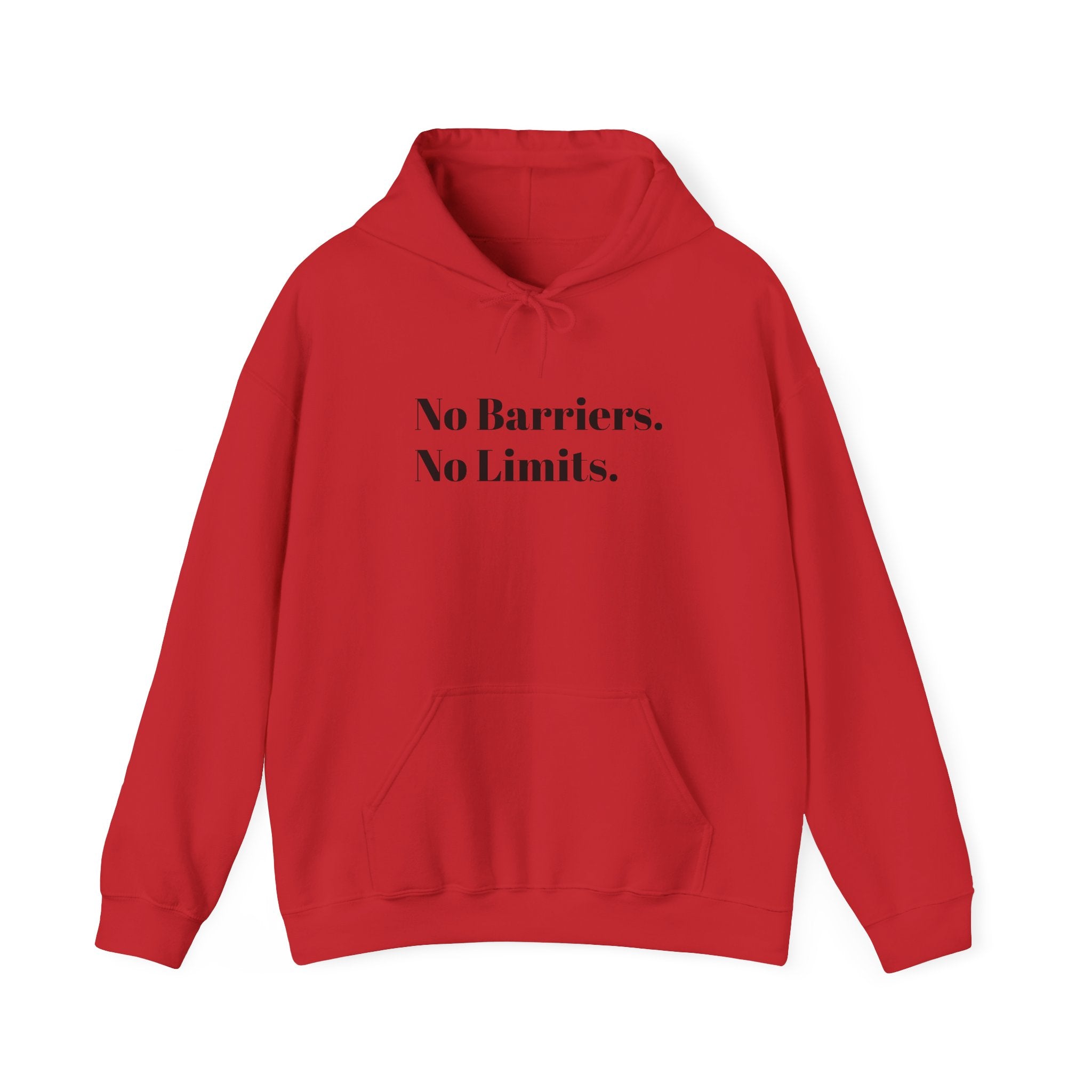 No Barriers. No Limits. Hoodie - Motivational Minimalist White Pullover