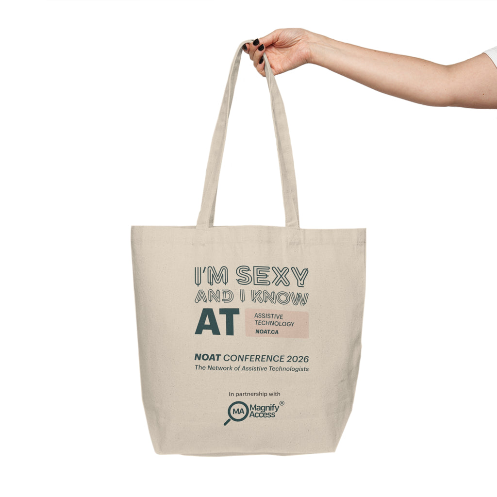 NOAT Conference '26 Assistive Technology Conference Tote Bag — “I'm Sexy and I Know AT”