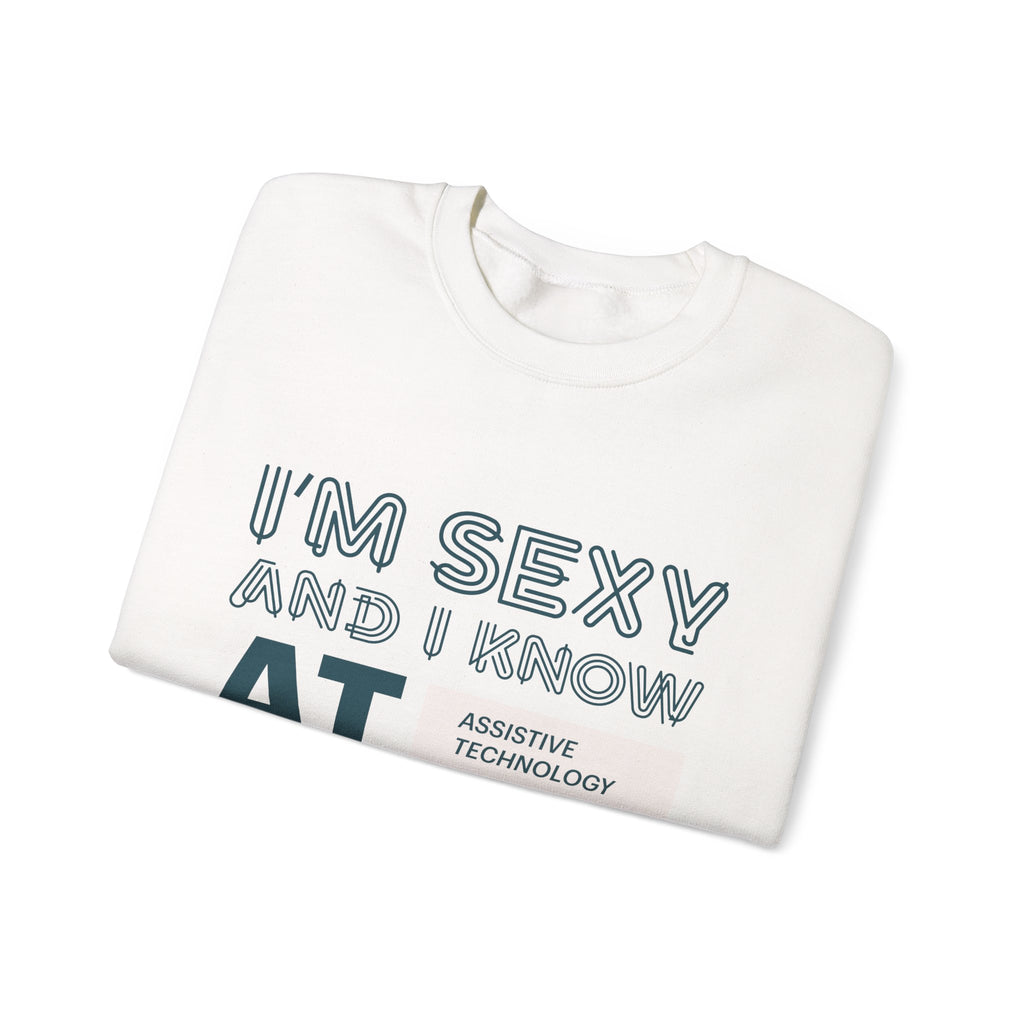 NOAT Conference '26 Assistive Technology Crewneck Sweatshirt — "I'm Sexy and I Know AT"