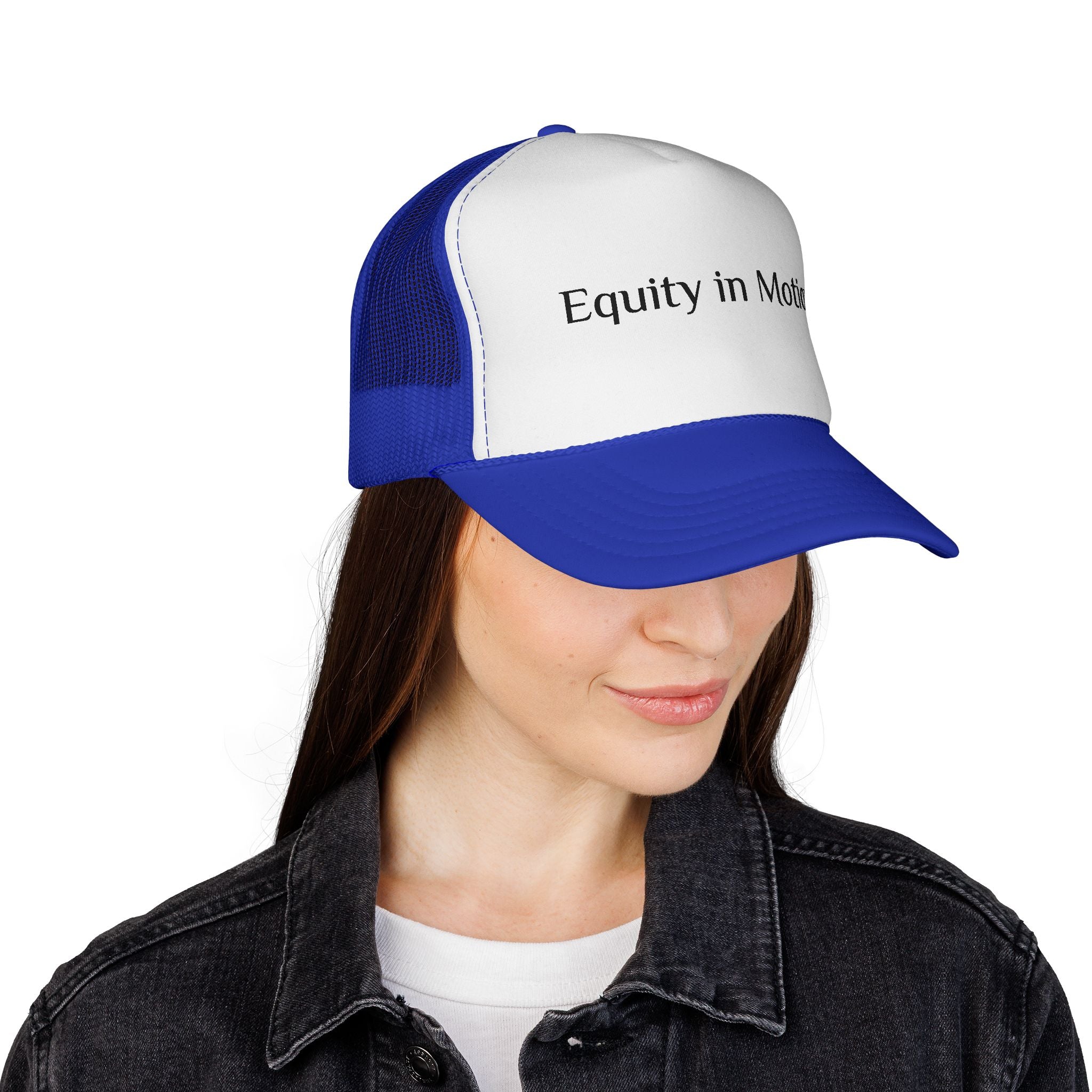 Equity in Motion Trucker Hat — Message Cap for Activism & Social Justice