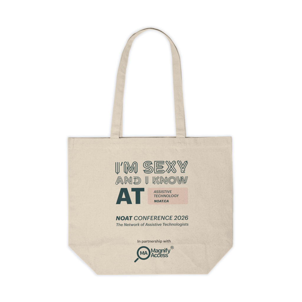 NOAT Conference '26 Assistive Technology Conference Tote Bag — “I'm Sexy and I Know AT”