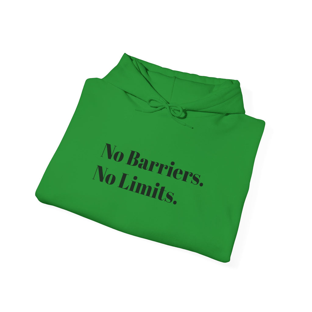 No Barriers. No Limits. Hoodie - Motivational Minimalist White Pullover