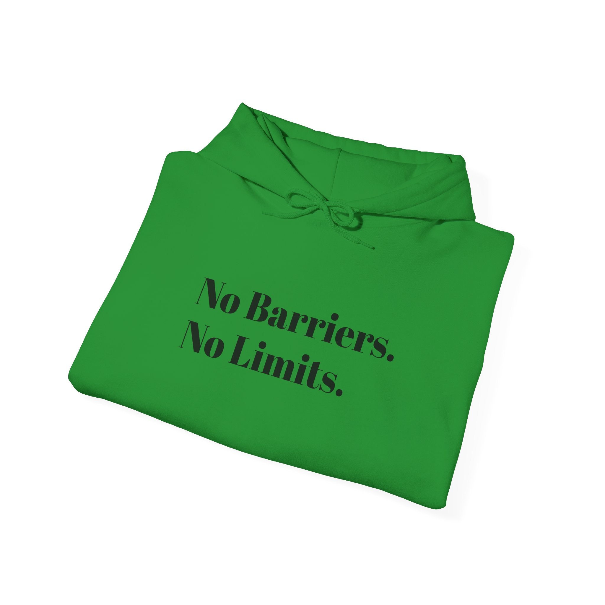 No Barriers. No Limits. Hoodie - Motivational Minimalist White Pullover