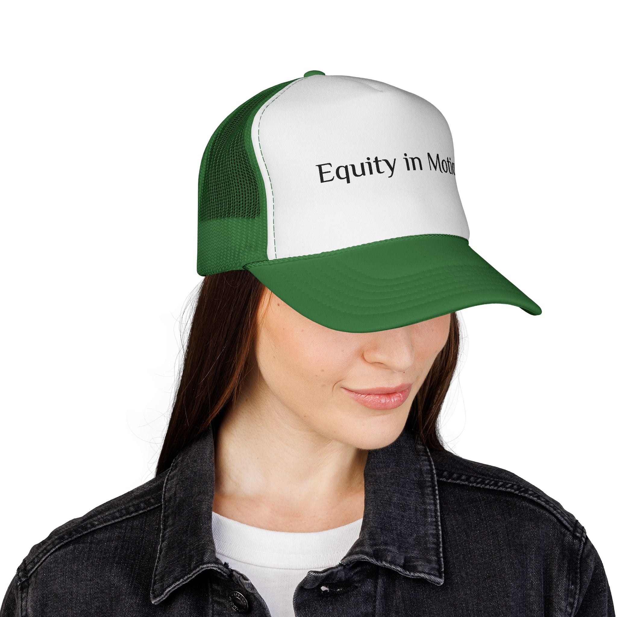 Equity in Motion Trucker Hat — Message Cap for Activism & Social Justice