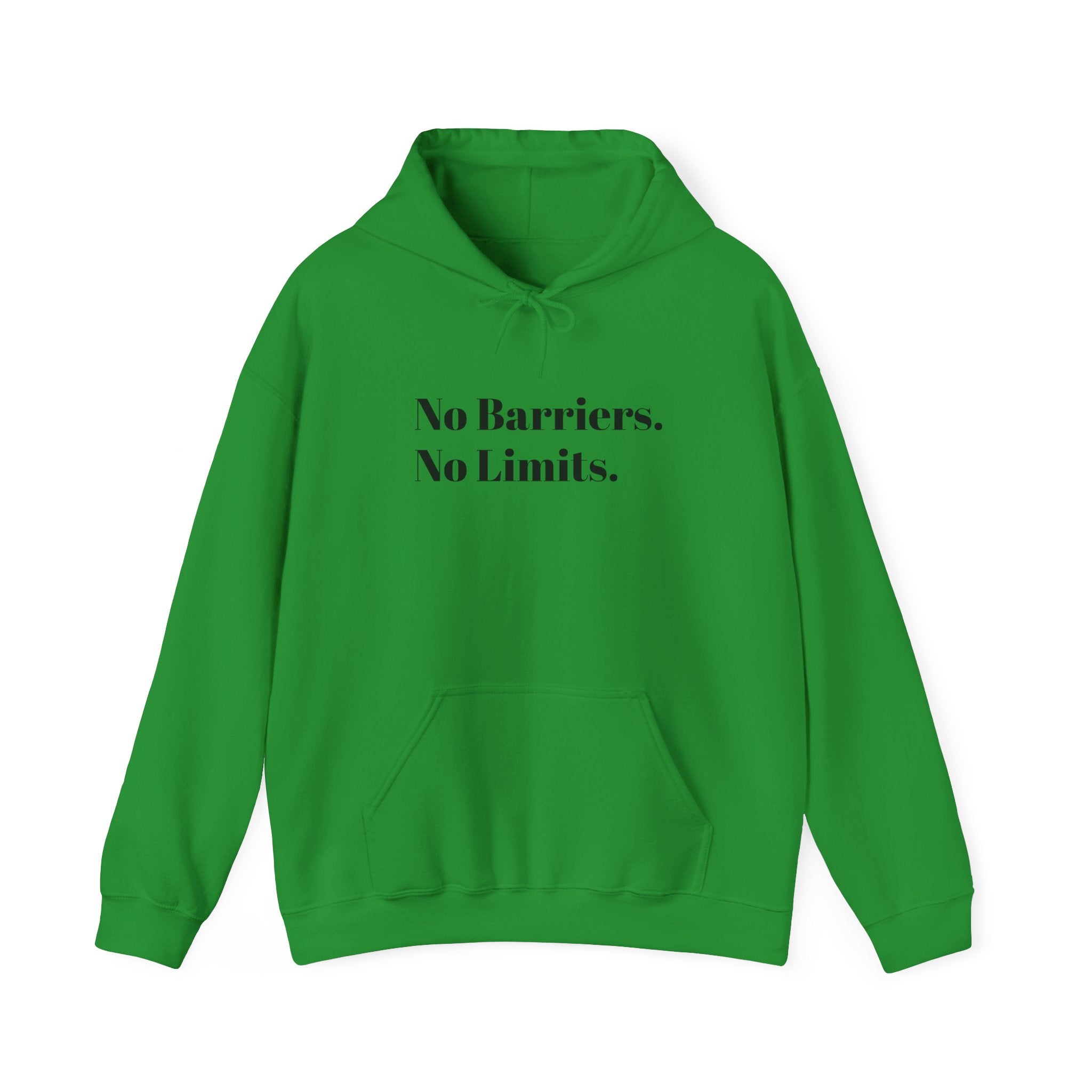 No Barriers. No Limits. Hoodie - Motivational Minimalist White Pullover