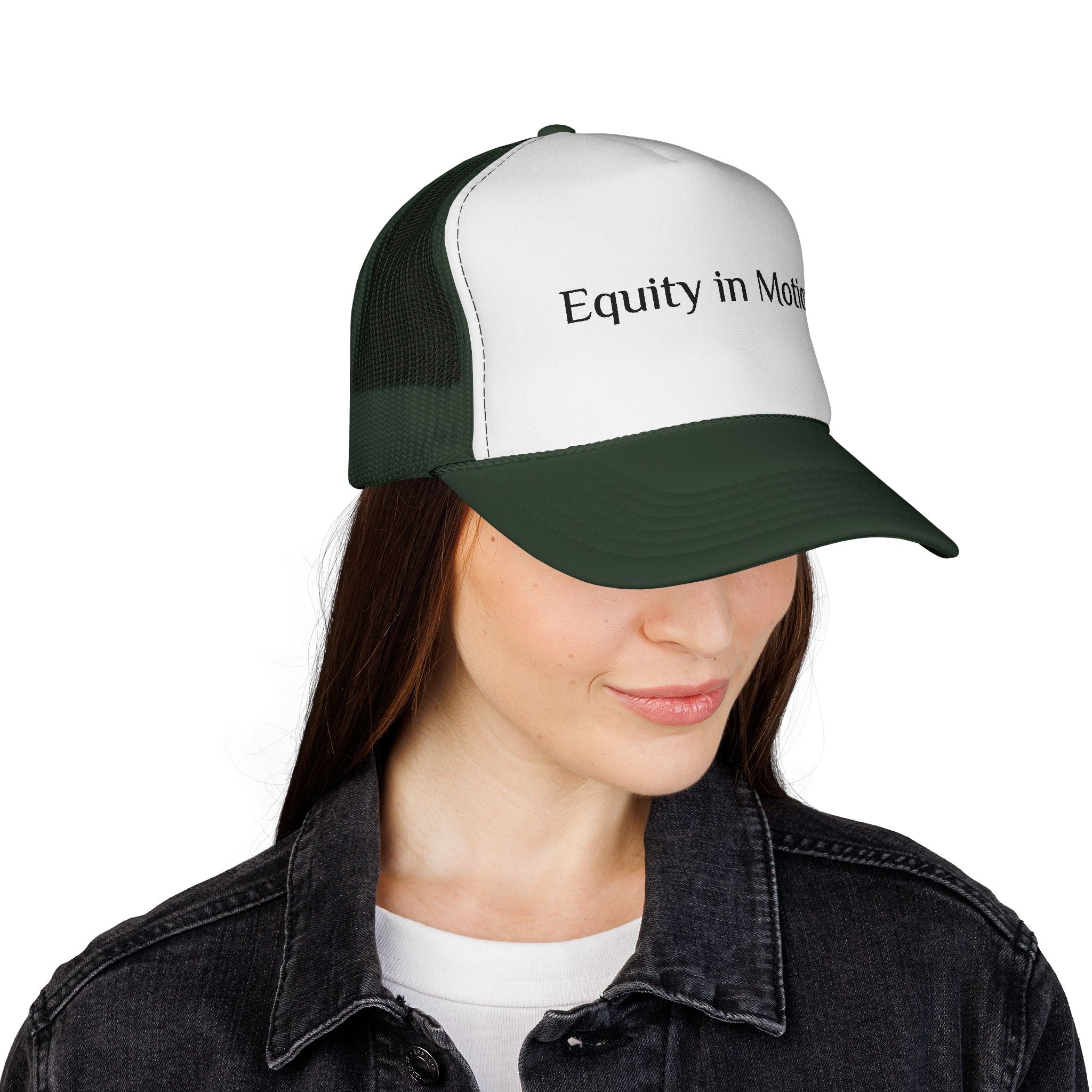 Equity in Motion Trucker Hat — Message Cap for Activism & Social Justice